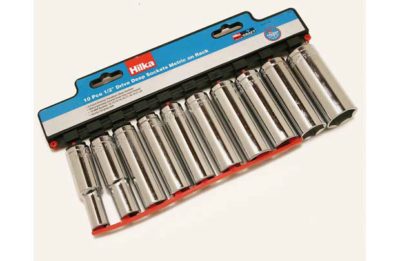 Hilka 10 Piece 1/2 inch Deep Sockets MM Hilka 10 Piece 1/2 inch Deep Sockets MM